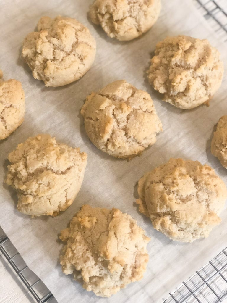 Close up of paleo drop biscuits