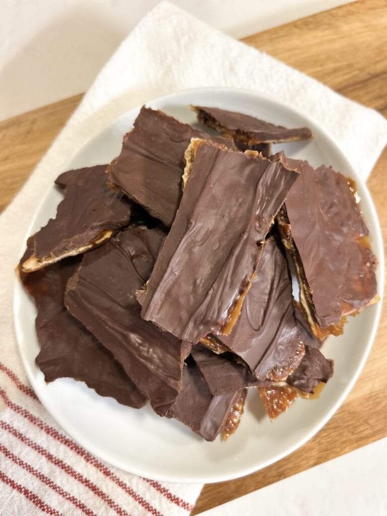Sweet Saltines sometimes known as Christmas Crack...gluten & dairy free!