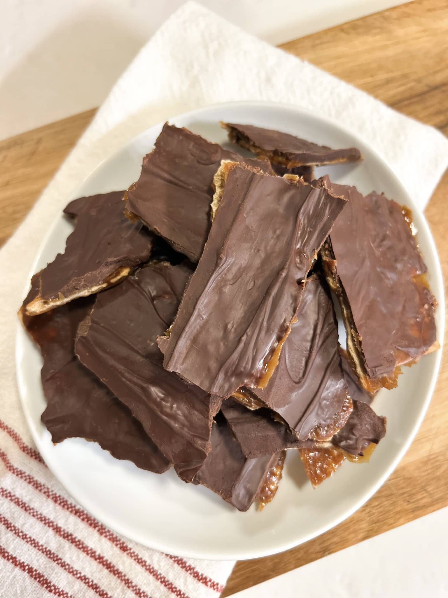 Paleo Christmas Crack, a sweet saltine candy that's a must during the Christmas season